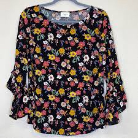 Everly blouse floral flowy - Picture 3 of 5